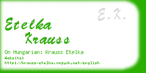 etelka krauss business card
